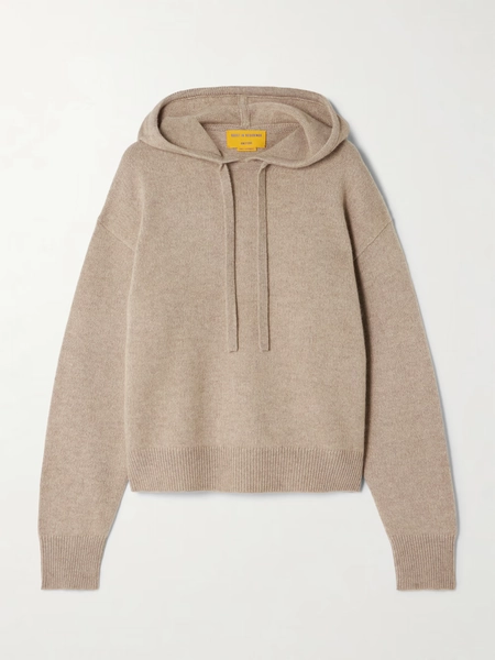 Cashmere hoodie - taupe - x small