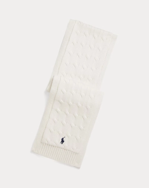 Cable-Knit Cotton Scarf