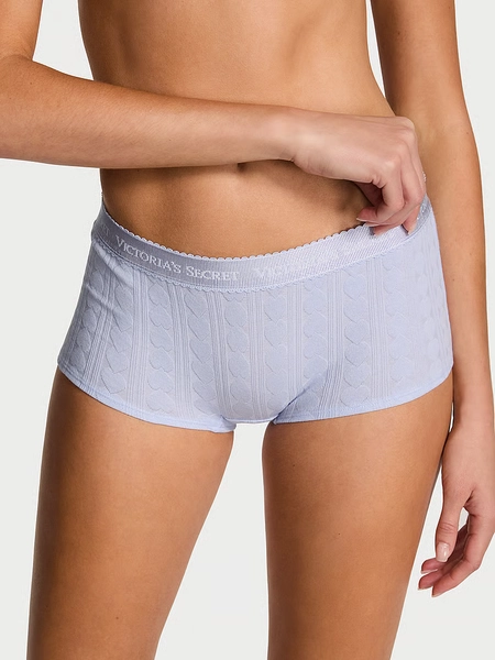 Logo Heart Pointelle Boyshort Panty