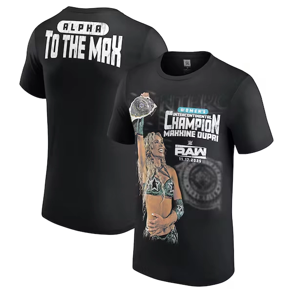 Men's Black Maxxine Dupri Women's Intercontinental Champion T-Shirt