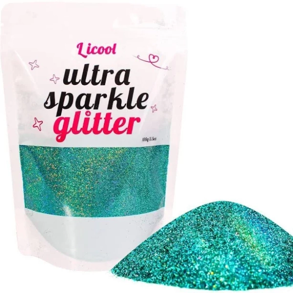 Holographic Fine Glitter 100g Craft Glitter for Epoxy Resin Iridescent Sequins Loose Glitter for Face Body Hair Eye Makeup Cosmetic Glitter for Nails