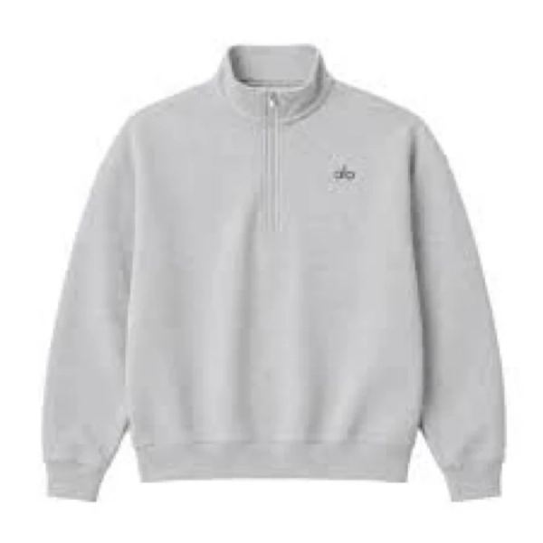 grey alo quarter zip