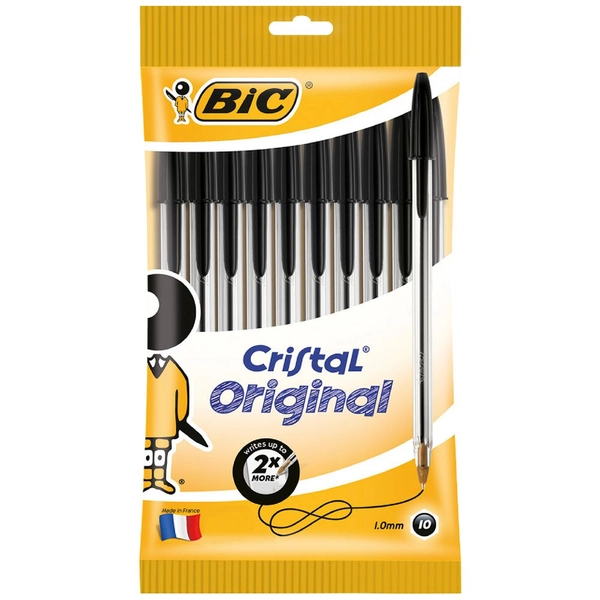 BIC Cristal Original Ballpoint Pen Black 10 Pack