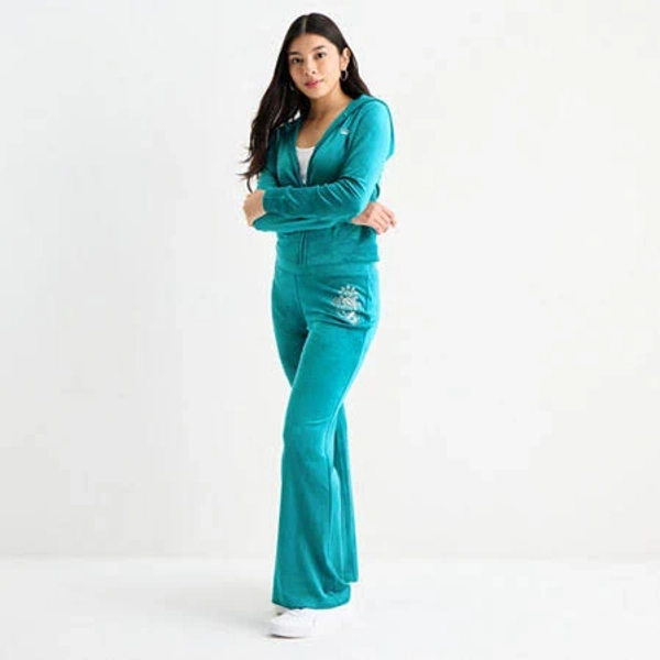 Juicy by Juicy Couture Women's Juniors Flare Mid Rise Track Pants