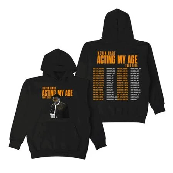 Kevin Hart 2025 Acting My Age Tour Long Sleeve Crewneck Hoodie