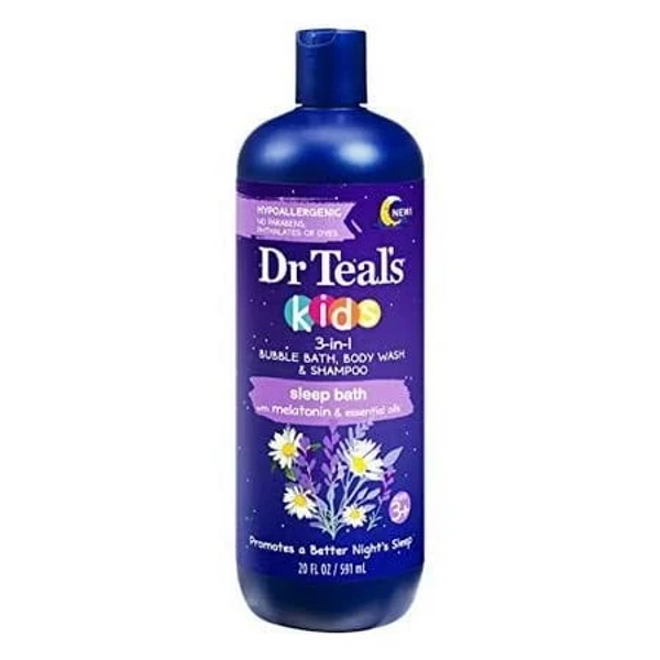 Dr Teal's Kids 3-In-1 Bubble Bath, Body Wash & Shampoo Sleep Bath, 20 oz, 6 Pack