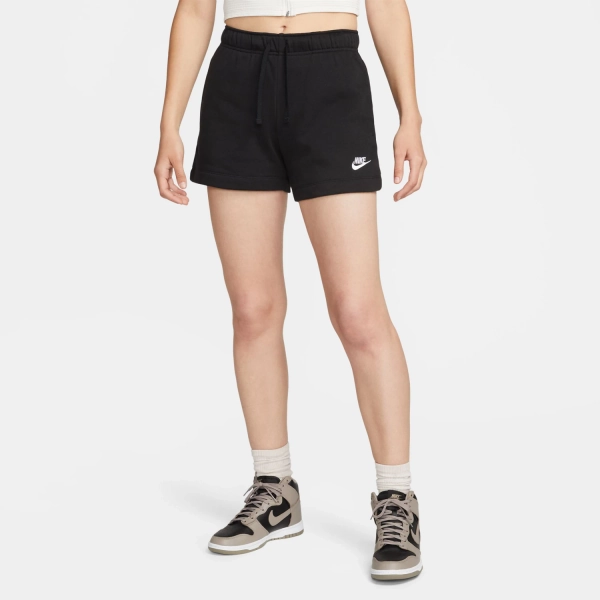 Nike Women's Club Fleece Shorts Black/White