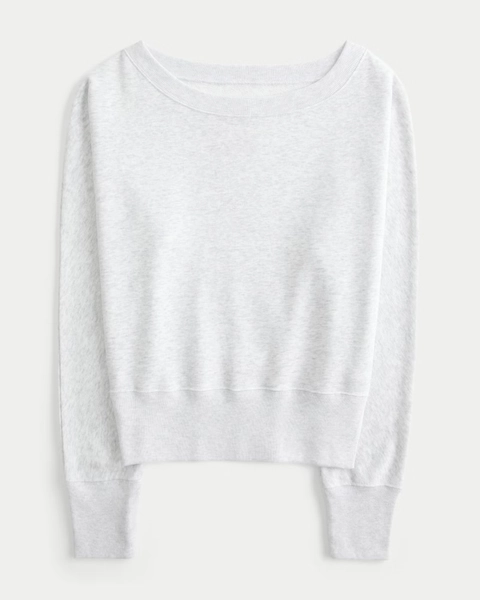 Banded Off-the-Shoulder Sweatshirt
