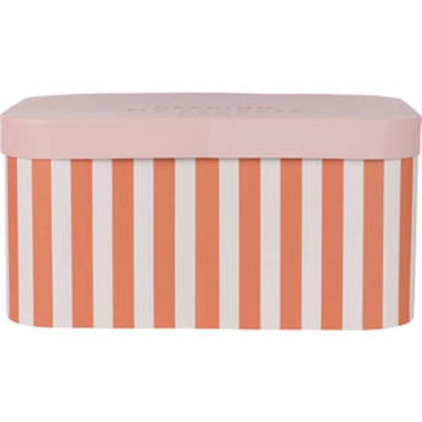 Caixa Riscas Largas Rosa 38,5x26,5x19cm Kasa