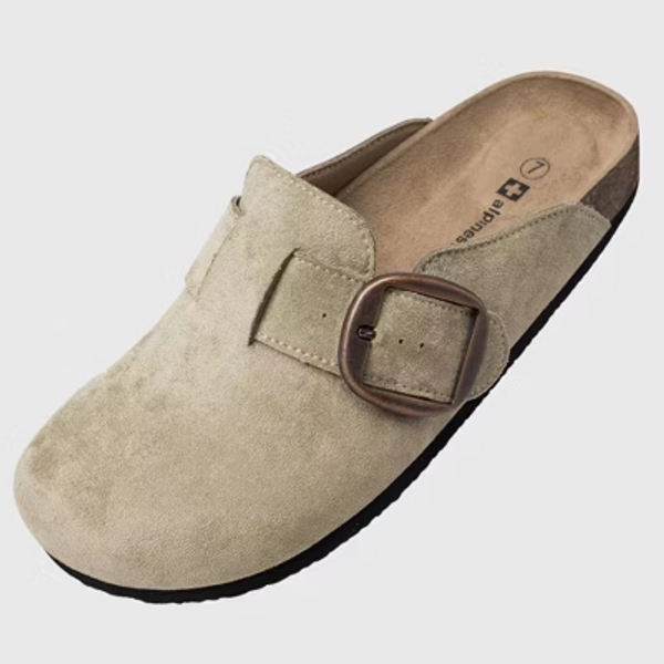 Alpine Swiss Edith Womens Clogs Cork Footbed Slippers Mules Slip On Potato Shoes Taupe 8 M US