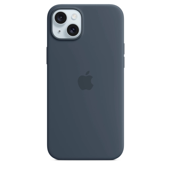 iPhone 15 Plus Silicone Case with MagSafe – Storm Blue