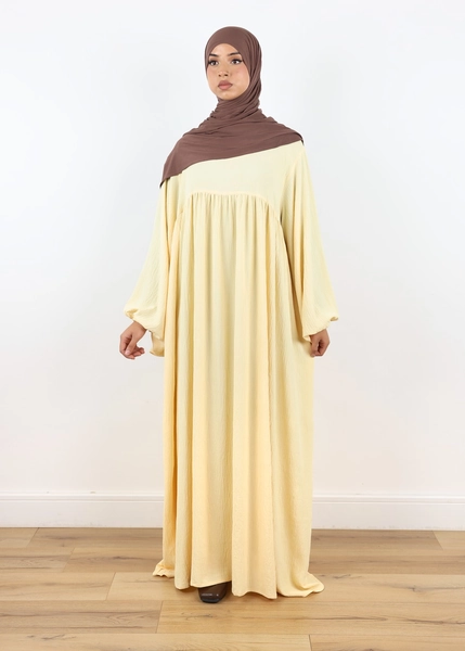 Abaya Bilqis – Butter Yellow - Ina Collection