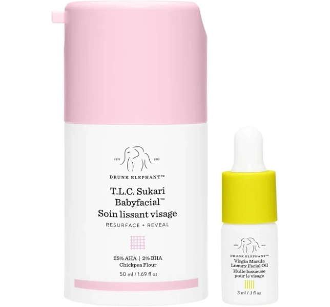 Drunk Elephant T.L.C Sukari Babyfacial + Virgin Marula Oil Sample