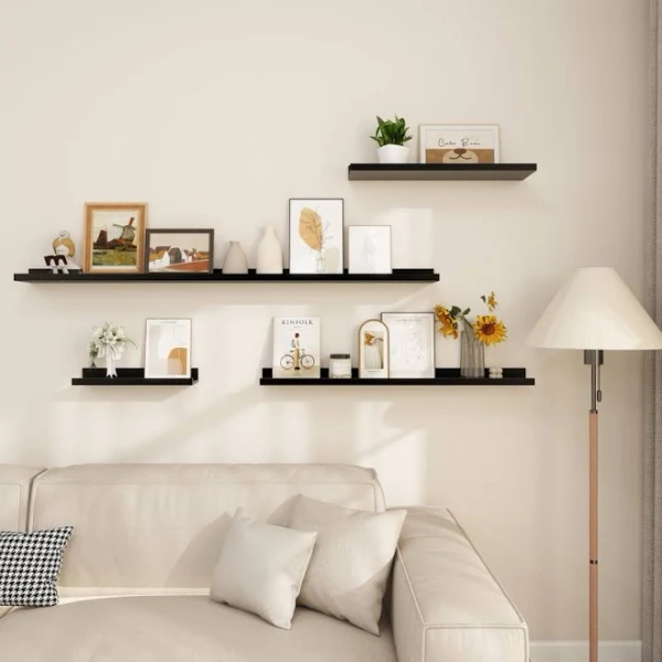 Ebern Designs Wall-Mounted Floating Shelves Set of 3