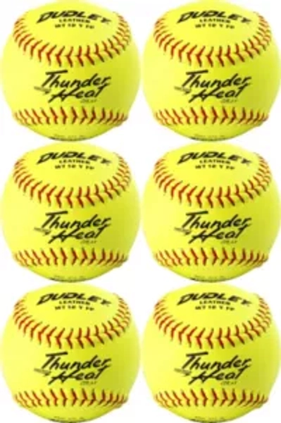 Dudley 12” USA/NFHS Thunder Heat Fastpitch Softballs - 6 Pack