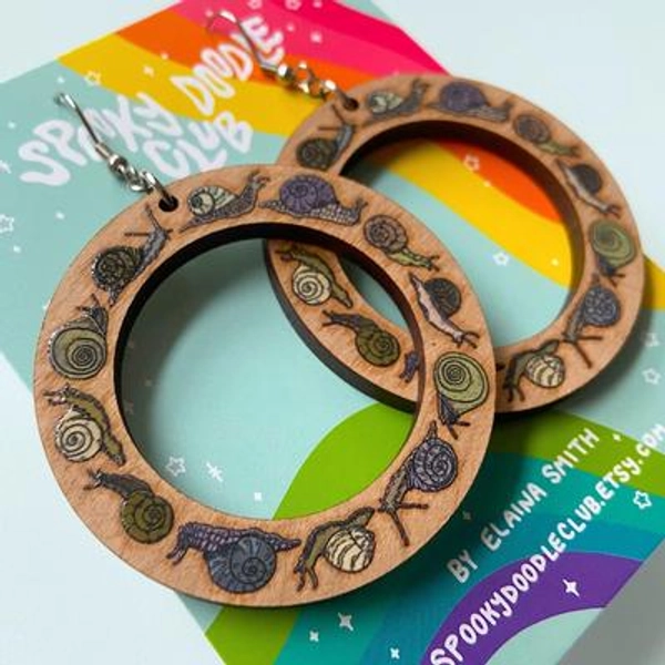 Snail Hoop Earrings