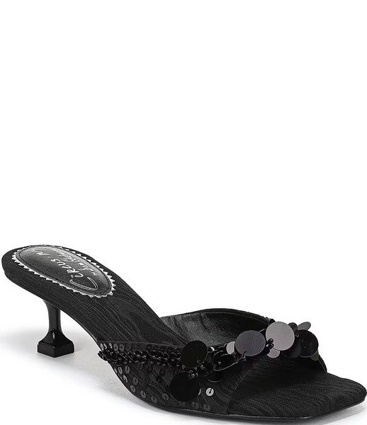 Circus NY by Sam Edelman Juliana Sequin Ornamented Dress Slide Sandals