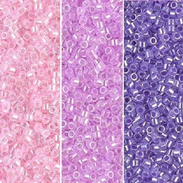 Miyuki Delica 11/0 Bundle 3255 (DB0244, DB0248, DB0249) 7.2 g each