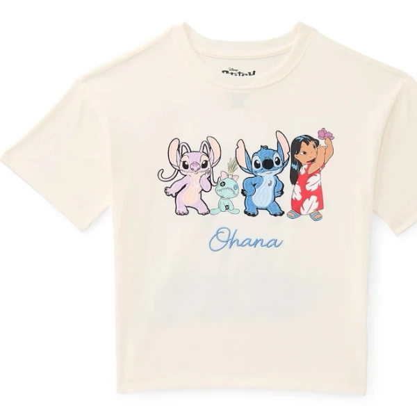 Lilo & Stitch Girls Embroidered Graphic Tee