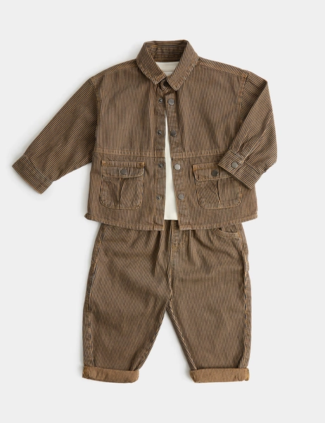 12 - 18 Months - 3 Piece Cotton Rich Striped Outfit