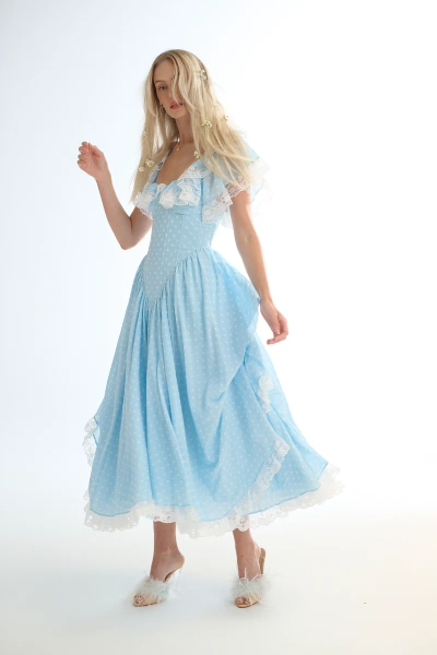 The Baby Blue Polka Dot Cupid Dress