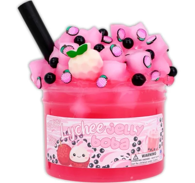 Lychee Jelly Boba Slime