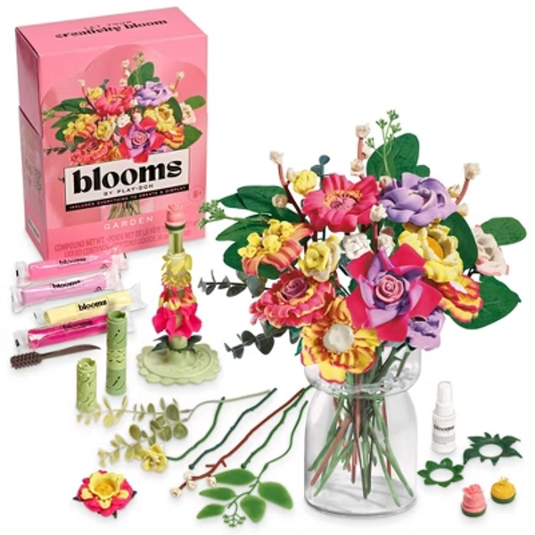 Blooms by Play-Doh Garden Flower Bouquet Arts and Crafts Kit for Adults DIY Home and Desk Decor Gifting