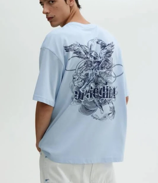 H&M Men's Loose Fit Printed T-Shirt