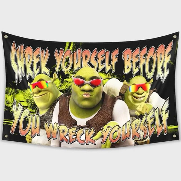 Hype Flags - Shrek Yourself Before You Wreck Yourself Flag