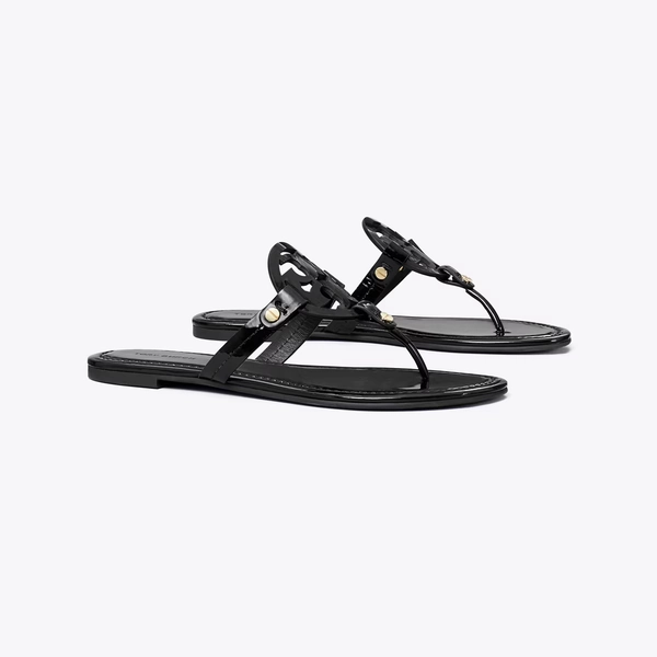 Miller Patent Sandal in black, size 9