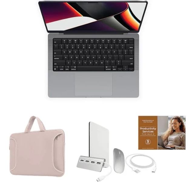 Apple Macbook Pro 14" Laptop, M2 Pro Chip,512GB SSD and Vouche,Grey/Rose