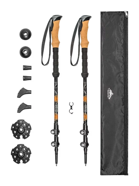Cascade Mountain Tech Aluminum Quick Lock Trekking Poles with Cork Grips