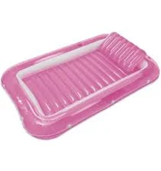 Sun's Out 2-in-1 Inflatable Tanning Pool Lounger with Led