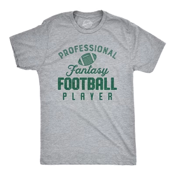 Mens Professional Fantasy Football Player T Shirt Funny Sports Tee - Crazy Dog Men's T Shirt