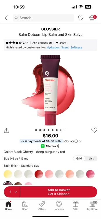 Glossier balm dotcom lip balm