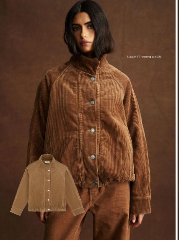 Lined Corduroy Bomber Jacket