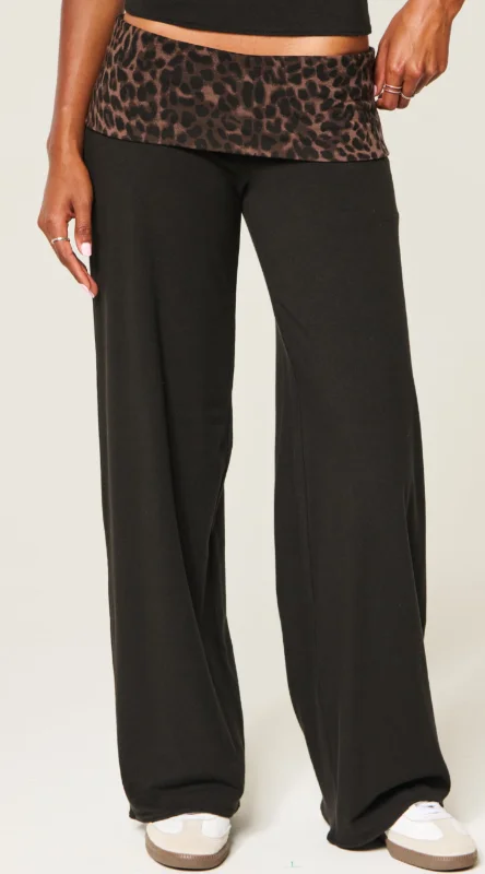 reversible flared trousers