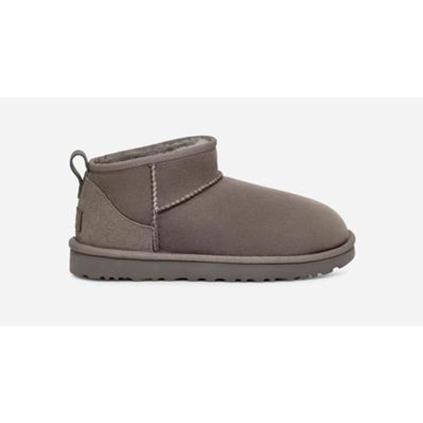 UGG® Women's Classic Ultra Mini Sheepskin Classic Boots in Grey, Size 12