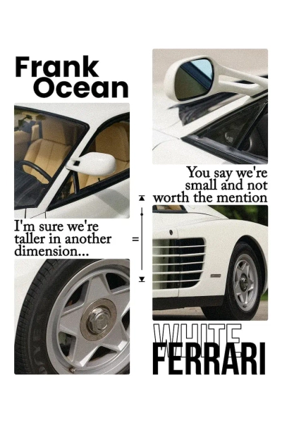Frank Ocean 'White Ferrari' Collage Poster - PRNTD