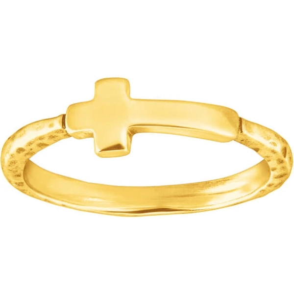 silpada Simplex Cross Horizontal Cross Textured Ring