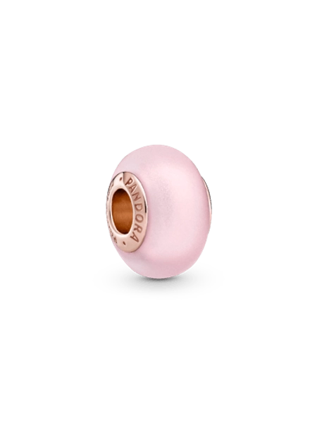 Matte Pink Murano Glass Charm