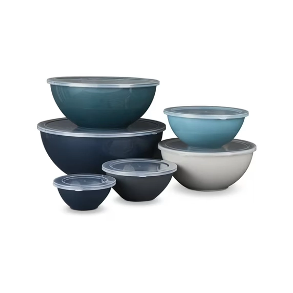 Thyme & Table 12-Piece Nesting Mixing Bowl Set, Blue