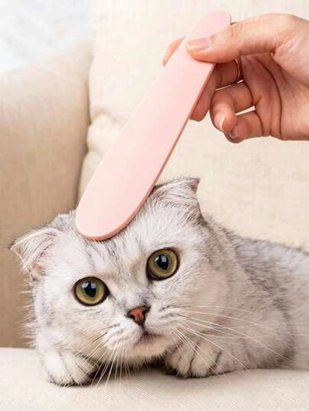 Cat Tongue Texture Comb, Cat Massage Brush, Pet Comb, Daily Hair Care Tool. Effectively Removes Tangled Hair, Essential Pet Grooming Product For All Long-Haired And Short-Haired Cats. Easy To Use, Effortlessly Removes Knots, Dandruff And Dirt. Durable And Sturdy, Perfect Gift For Cat Owners And Cat Lovers. - Size Cat Tongue Comb - Pink 1 Piece