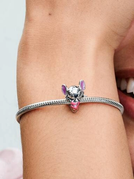 Disney, Lilo & Stitch, Stitch con Torta di Compleanno | Ciondolo | Argento Sterling 925 | Pandora IT
