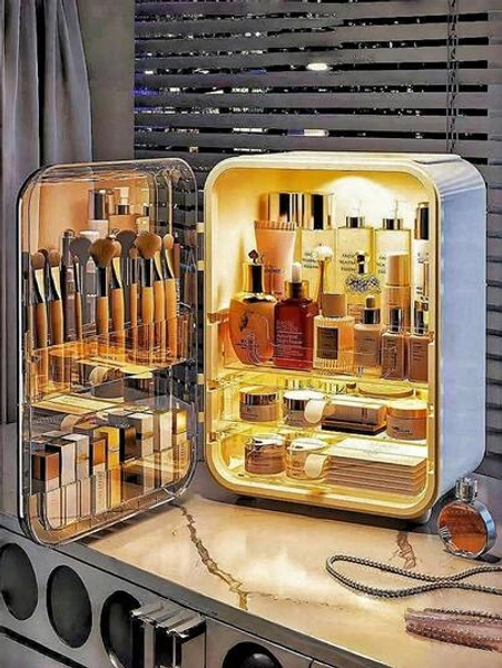 High-Quality Acrylic Makeup Organizer, Durable And Transparent, Drawer-Style Skincare And Cosmetics Storage Box, Dust-Proof Multifunctional Vanity Makeup Case