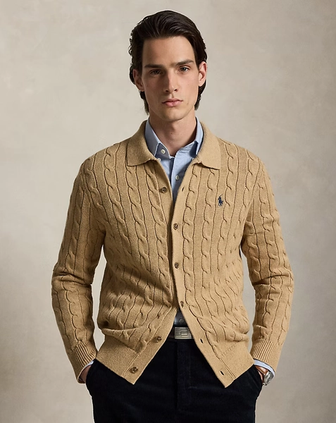 Cable-Knit Cotton Cardigan