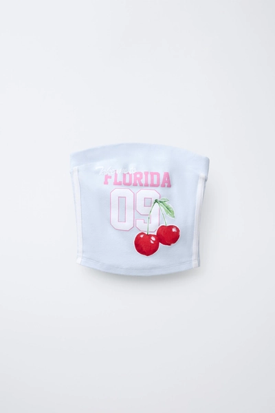 FRUIT TEXT BANDEAU TOP