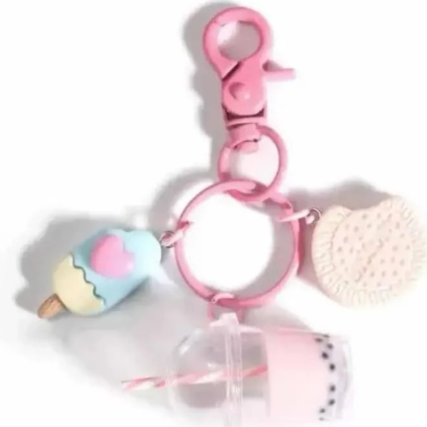 Cute Acrylic Boba Keychain