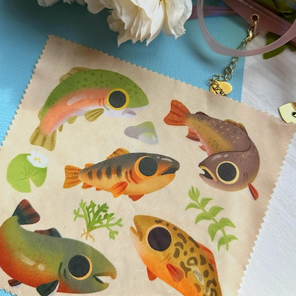 Fish / Trouts Microfiber Cleaning Cloth