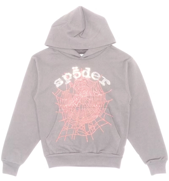 Sp5der Rhinestone OG Web V2 Hoodie Black